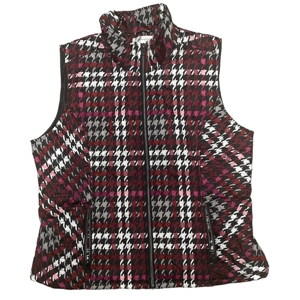 Christopher & Banks Quilted Plaid Vest Size XL EUC